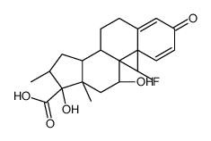 (8S,10S,11S,13S,14S,16S)-9-fluoro-11,17-dihydroxy-10,13,16-trimethyl-3-oxo-6,7,8,11,12,14,15,16-octahydrocyclopenta[a]phenanthrene-17-carboxylic acid结构式
