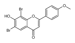 6,8-dibromo-7-hydroxy-2-(4-methoxyphenyl)chromen-4-one结构式