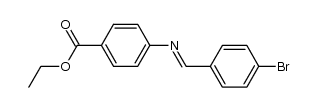 4-{[1-(4-bromo-phenyl)-methylidene]-amino}-benzoic acid ethyl ester Structure