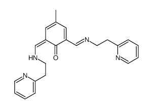 4-methyl-6-[(2-pyridin-2-ylethylamino)methylidene]-2-(2-pyridin-2-ylethyliminomethyl)cyclohexa-2,4-dien-1-one结构式