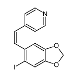 (Z)-4-[2-(6-iodo-1,3-benzodioxol-5-yl)-1-ethenyl]pyridine Structure