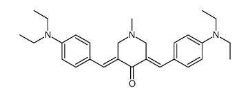 3,5-bis[[4-(diethylamino)phenyl]methylidene]-1-methylpiperidin-4-one Structure