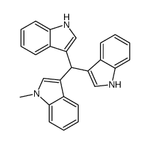 3-[bis(1H-indol-3-yl)methyl]-1-methylindole Structure