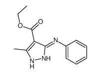 ethyl 3-anilino-5-methyl-1H-pyrazole-4-carboxylate结构式