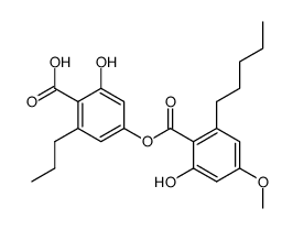 2-hydroxy-4-(2-hydroxy-4-methoxy-6-pentyl-benzoyloxy)-6-propyl-benzoic acid Structure