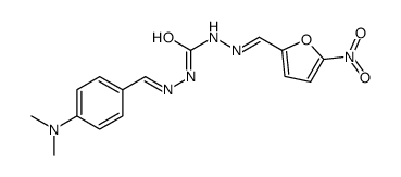 1-[(E)-[4-(dimethylamino)phenyl]methylideneamino]-3-[(E)-(5-nitrofuran-2-yl)methylideneamino]urea结构式