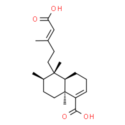 5β-[(E)-4-Carboxy-3-methyl-3-butenyl]-3,4,4aβ,5,6,7,8,8a-octahydro-5,6α,8aβ-trimethyl-1-naphthalenecarboxylic acid结构式