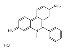 3,8-diamino-5-methyl-6-phenylphenanthridinium chloride structure