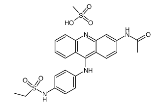 N-(9-((4-(ethylsulfonamido)phenyl)amino)acridin-3-yl)acetamide methanesulfonate结构式