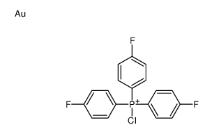 chloro-tris(4-fluorophenyl)phosphanium,gold结构式