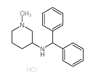3-Piperidinamine,N-(diphenylmethyl)-1-methyl-, hydrochloride (1:2)结构式
