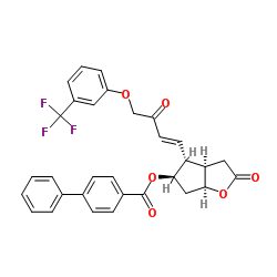 [1,1'-Biphenyl]-4-carboxylic acid(3aR,4R,5R,6aS)-hexahydro-2-oxo-4-[(1E)-3-oxo-4-[3-(trifluoromethyl)phenoxy]-1-buten-1-yl]-2H-cyclopenta[b]furan-5-ylester picture