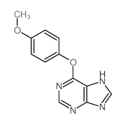 6-(4-methoxyphenoxy)-5H-purine Structure