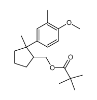(2-(4-methoxy-3-methylphenyl)-2-methylcyclopentyl)methyl pivalate结构式