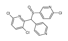 3,6-dichloro-2-[(6-chloropyridin-3-ylsulfinyl)(pyridine-4-yl)methyl]pyridine结构式