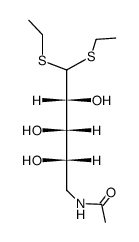 L-Arabinose, 5-(acetylamino)-5-deoxy-, diethyl mercaptal structure