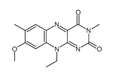 10-Ethyl-8-methoxy-3,7-dimethylbenzo[g]pteridine-2,4(3H,10H)-dione结构式