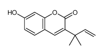 7-Hydroxy-3-(1,1-dimethylprop-2-enyl)coumarin Structure