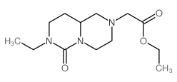 ethyl 2-(3-ethyl-2-oxo-1,3,8-triazabicyclo[4.4.0]dec-8-yl)acetate结构式