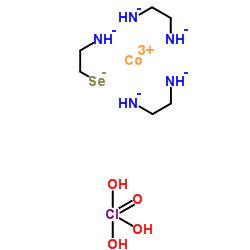 cobaltic;2-azanidylethaneselenolate;2-azanidylethylazanide;trihydroxy(oxo)-λ5-chlorane Structure