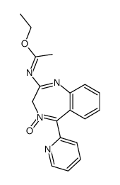 N-(4-oxy-5-pyridin-2-yl-3H-benzo[e][1,4]diazepin-2-yl)-acetimidic acid ethyl ester Structure