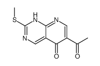 6-acetyl-2-methylsulfanyl-8H-pyrido[2,3-d]pyrimidin-5-one结构式