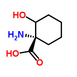 Cyclohexanecarboxylic acid, 1-amino-2-hydroxy-, (1S)- (9CI)结构式