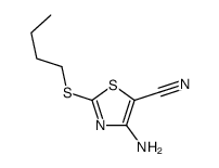 4-amino-2-butylsulfanyl-1,3-thiazole-5-carbonitrile结构式