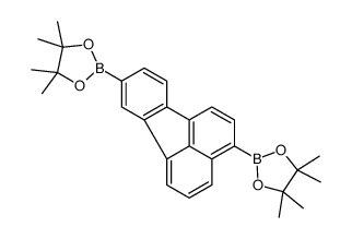 4,4,5,5-tetramethyl-2-[3-(4,4,5,5-tetramethyl-1,3,2-dioxaborolan-2-yl)fluoranthen-8-yl]-1,3,2-dioxaborolane结构式