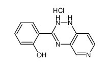 3-(o-hydroxyphenyl)-1,2-dihydropyrido[3,4-e]-as-triazine hydrochloride Structure