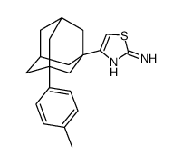 4-[3-(4-methylphenyl)-1-adamantyl]-1,3-thiazol-2-amine结构式
