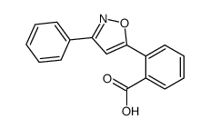 2-(3-phenyl-1,2-oxazol-5-yl)benzoic acid结构式