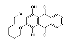1-amino-2-(6-bromohexoxy)-4-hydroxyanthracene-9,10-dione结构式