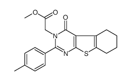 [1]Benzothieno[2,3-d]pyrimidine-3(4H)-aceticacid,5,6,7,8-tetrahydro-2-(4-methylphenyl)-4-oxo-,methylester(9CI)结构式