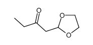 1-(1,3-dioxolan-2-yl)butan-2-one结构式