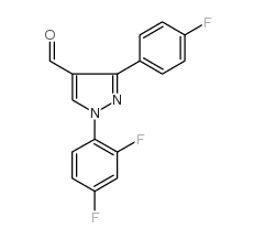 1-(2,4-DIFLUOROPHENYL)-3-(4-FLUOROPHENYL)-1H-PYRAZOLE-4-CARBALDEHYDE结构式