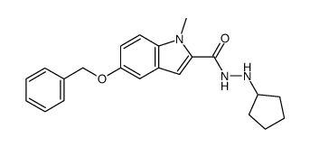 1-(5-benzyloxy-1-methyl-2-carbonylindolyl)-2-cyclopentylhydrazine结构式