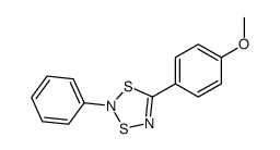 5-(4-methoxyphenyl)-2-phenyl-1,3,2,4-dithiadiazole结构式