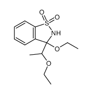 3-ethoxy-3-(1-ethoxy-ethyl)-2,3-dihydro-benzo[d]isothiazole 1,1-dioxide Structure