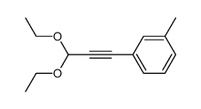 1-(3,3-diethoxyprop-1-yn-1-yl)-3-methylbenzene结构式