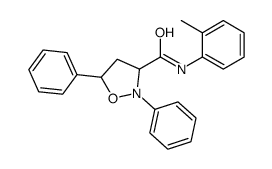 N-(2-methylphenyl)-2,5-diphenyl-1,2-oxazolidine-3-carboxamide结构式