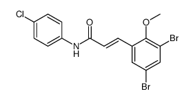 3,5-Dibrom-2-methoxy-zimtsaeure-<4-chlor-anilid> Structure