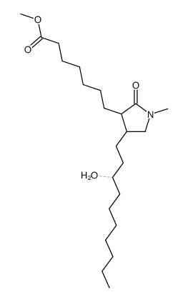 7-[4-(3-Hydroxy-decyl)-1-methyl-2-oxo-pyrrolidin-3-yl]-heptanoic acid methyl ester Structure