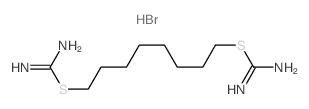 8-carbamimidoylsulfanyloctylsulfanylmethanimidamide Structure