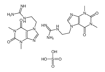 2-[2-(1,3-dimethyl-2,6-dioxopurin-7-yl)ethyl]guanidine,sulfuric acid结构式