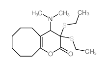 2H-Cycloocta[b]pyran-2-one,4-(dimethylamino)-3,3-bis(ethylthio)-3,4,5,6,7,8,9,10-octahydro-结构式