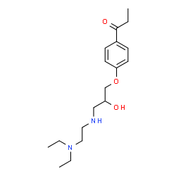 4'-[2-Hydroxy-3-[[2-(diethylamino)ethyl]amino]propoxy]propiophenone结构式