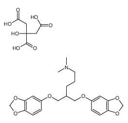 5-(1,3-benzodioxol-5-yloxy)-4-(1,3-benzodioxol-5-yloxymethyl)-N,N-dimethylpentan-1-amine,2-hydroxypropane-1,2,3-tricarboxylic acid结构式