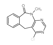 10H-Pyrimido[4,5-c][2]benzazepin-10-one,4-chloro-5,11-dihydro-11-methyl-结构式