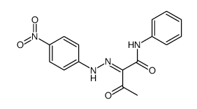 2-(2-(4-nitrophenyl)hydrazono)-3-oxo-N-phenylbutanamide Structure